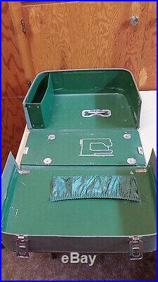 Bernina Record Sewing Machine 730 Original Green Carrying Case