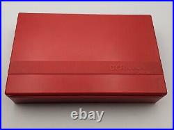 Bernina Red Accessories Box/Case with 8 Presser Feet, Bobbins, Needles & More