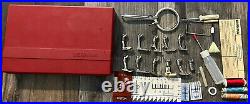 Bernina Red Accessories Lot Box Case with 11 Presser Feet Needles & More