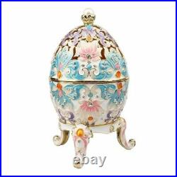 Big Faberge Egg Jewery Trinket Box Russian Craft Royal Easter Collectibles Gift