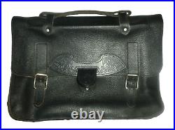 Black Leather Celtic Embossed Briefcase Bag INCREDIBLE QUALITY Handmade