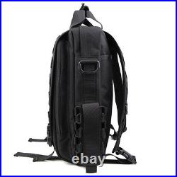 Black Tactical 14 Laptop Computer Carrying Case Backpack Shoulder Bag Molle