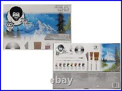 Bob Ross Master Oil Paint Set with Aluminum Table Easel & 2-Pack 12x16 Canvas