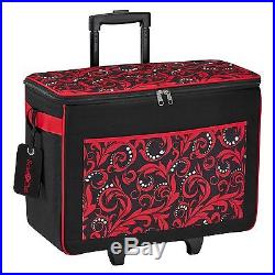 Brother Carrying Case rolling Tote For Paper Craft Machine Red (catoter)