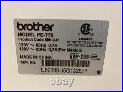 Brother PE770 Computerized Embroidery Machine Comes with hoop and misc items