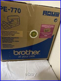 Brother PE770 Computerized Embroidery Machine New In Box. With Extras