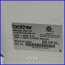 Brother PE770 Computerized Embroidery Machine Works Great! With Hoops & Misc EUC