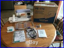 Brother Pe770 Pe 770 Embroidery Machine Barely Used