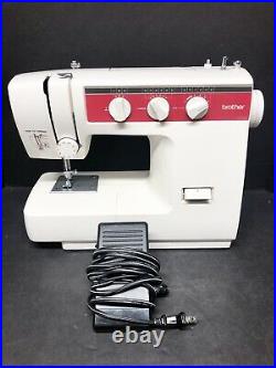 Brother VX-1100 Sewing Machine 15 Stitch With Foot Pedal & Carry Case TESTED White
