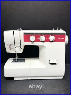 Brother VX-1100 Sewing Machine 15 Stitch With Foot Pedal & Carry Case TESTED White