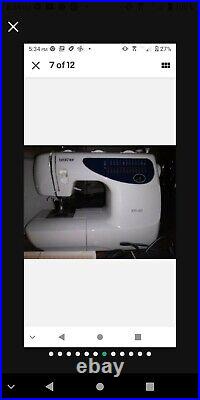 Brother sewing machine XR-46 with pedal power supply user manual carrying case