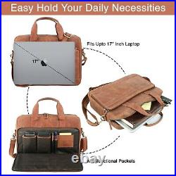 Buffalo Leather Laptop Messenger Office College Satchel Briefcase Bag for Gift