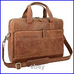 Buffalo Leather Laptop Messenger Office College Satchel Briefcase Bag for Gift