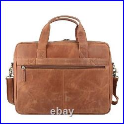 Buffalo Leather Laptop Messenger Office College Satchel Briefcase Bag for Gift