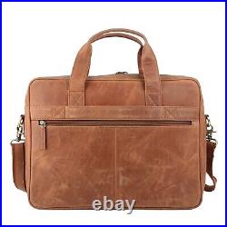 Buffalo Leather Laptop Messenger Office College Satchel Briefcase Bag for Girl