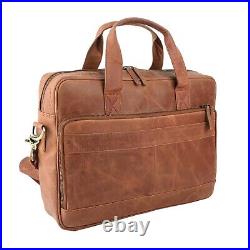 Buffalo Leather Laptop Messenger Office College Satchel Briefcase Bag for Girl