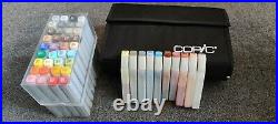 Bundle Of Used Copic Markers, refills and carry case some require refills