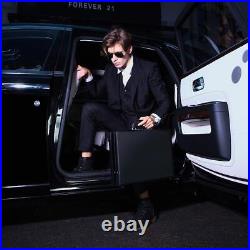 Business Briefcases for Men Hard Case by Leather, Small Vintage Briefcase Wit