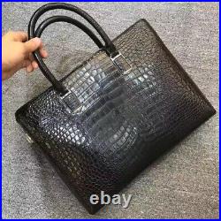 Business Mens Alligator Crocodile Leather Briefcase Bag Handbag Laptop Briefcase
