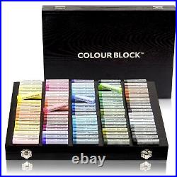 COLOUR BLOCK 100pc Wooden Case Soft Pastel Art Set for Beginners and Experien