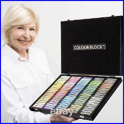 COLOUR BLOCK 100pc Wooden Case Soft Pastel Art Set for Beginners and Experien