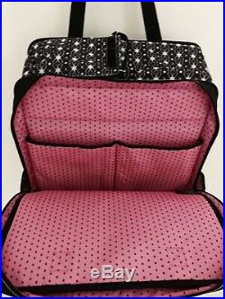CREATIVE MEMORIES Daisy Craft Carrying Case Black Floral Pink Organizer Bag
