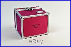Caboodles Portable Makeup Craft Jewelry Carrying Case Hot Pink Sparkle Metal