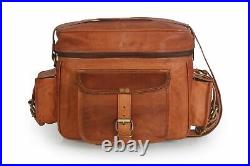 Camera Bag, Lens Accessories Carry Case For Nikon, Canon GenuineVintage Leather