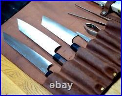 Chef Knife Bag made of Genuine Cowhide Leather Keep Your Knife's Blade Protected