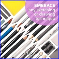 Complete Adult Drawing & Sketching Set 100 Tools, Travel Case, Beginner's Guide