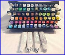 Copic Classic Markers Set A 72 Pen Graphic Colours + Carry Case & Ink Refills