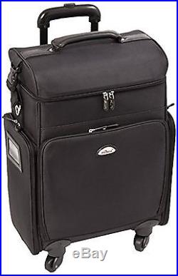 Craft Accents Soft-Sided Professional 4-Wheels Carry-On Rolling Makeup Case A