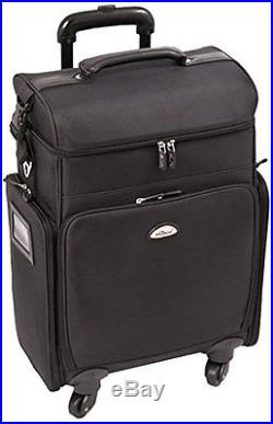 Craft Accents Soft-Sided Professional 4-Wheels Carry-On Rolling Makeup Case, All