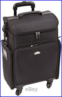 Craft Accents Soft-Sided Professional 4-Wheels Carry-On Rolling Makeup Case, All