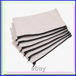 Craft & Carry 32-Pack DIY Canvas Zipper Pouches 8x5 Multipurpose Makeup, Pe