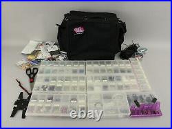 Craft Mates Carrying Case Bag withJewelry Making Supplies Beads, Clasps, Earrings+
