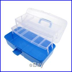 Craft Supply Storage Box/Firstaid Carrying Case with Top Handle Light Blue