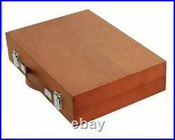Crelando Artists Paint Box Art Set W Wooden Box carry case 147 piece set Acrylic