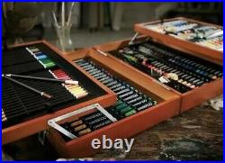 Crelando Artists Paint Box Art Set W Wooden Box carry case 147 piece set Acrylic