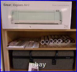 Cricut Explore Air 2 Mint Bundle vinyl mats pens transfer tape carry case & more