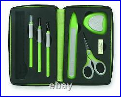 Cricut Tools Provo Craft 7 Piece Tool Kit With Green Storage Carrying Case