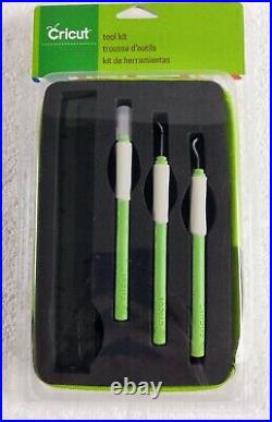 Cricut Tools Provo Craft 7 Piece Tool Kit With Green Storage Carrying Case