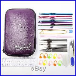 Crochet Complete Set Carrying Case Bag Starter Hooks Kit Craft Tool Yarn Needle