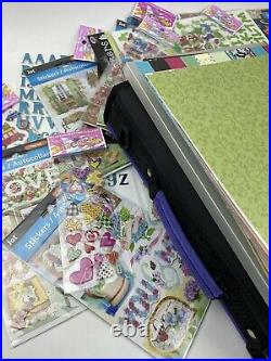 Crop in Style PSB Zippered 3 ring Binder Carrying Case Stickers Paper Scrapbook