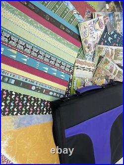 Crop in Style PSB Zippered 3 ring Binder Carrying Case Stickers Paper Scrapbook