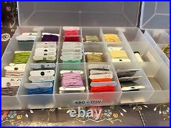 DMC Embroidery Cross Stitch Floss Numbered Thread with 8 Carrying Cases Huge LOT