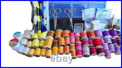 DMC Embroidery Cross Stitch Floss Thread Huge Lot Includes Carrying Case