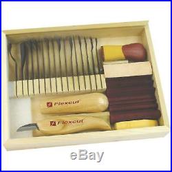 Deluxe Starter Carving Set High Carbon Steel Blade Wooden Carry Case Woodworking