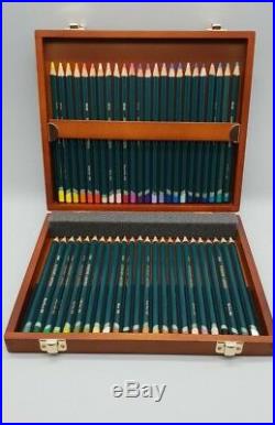 Derwent 48 Artists Wooden Box Set Of Bendable Colour Pencils With Carry-all Case
