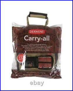 Derwent Pencil Case, Canvas Carry-All Bag Pencil Holder with Removable Should